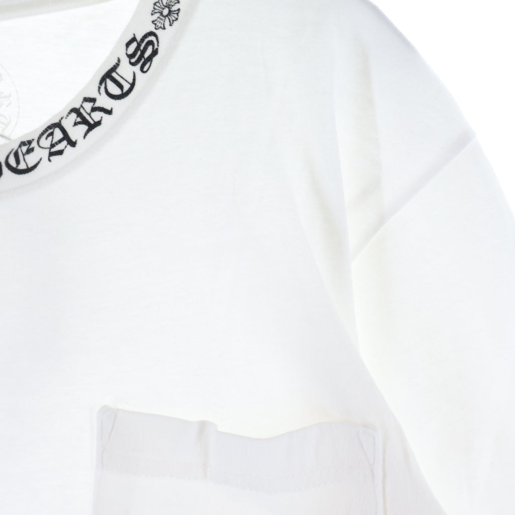 CHROME HEARTS(クロムハーツ) Neck Logo S/S Tee ネックロゴ 半袖プリントTシャツ カットソー コットン ホワイト