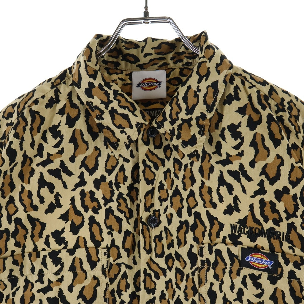 WACKO MARIA(ワコマリア) 26SS ×DICKIES WORK SHIRT ディッキーズ ワーク 半袖シャツ ブラウン 26SS-WMS-DC02