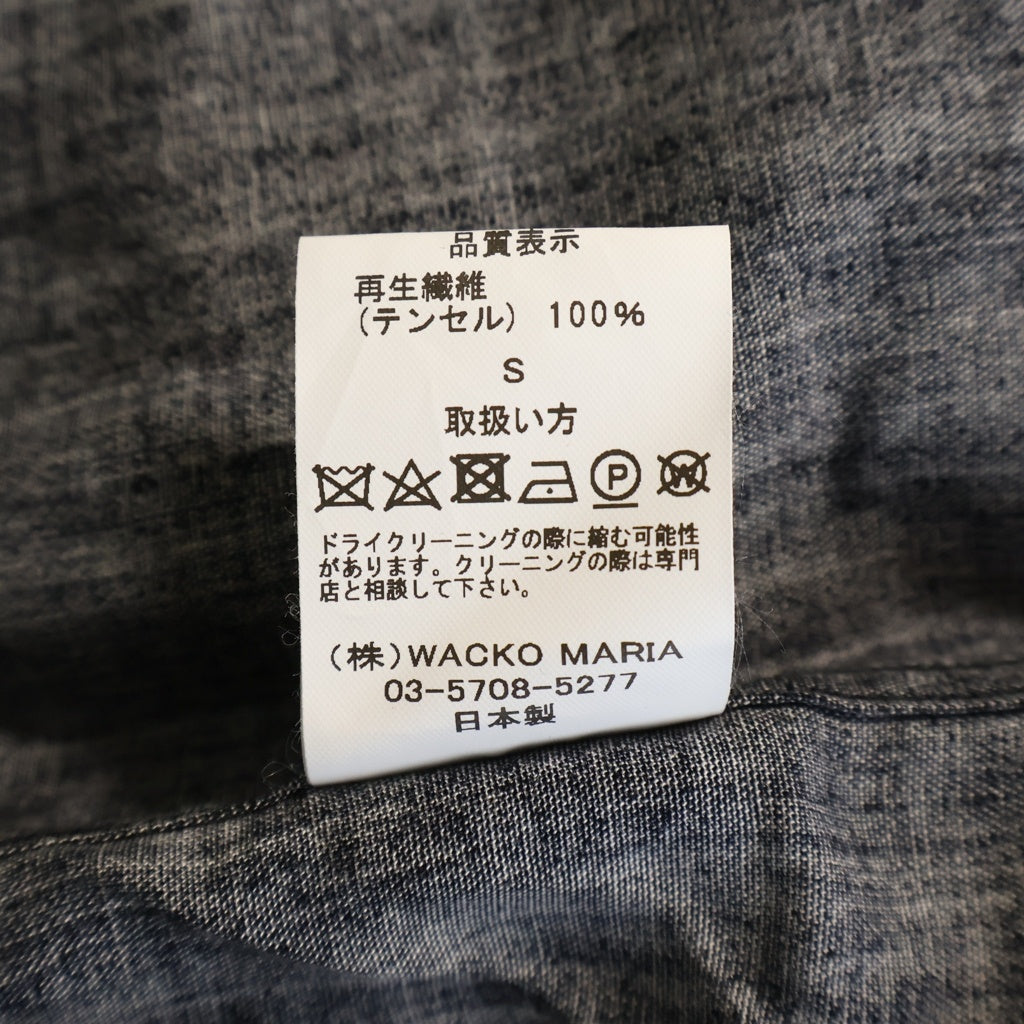 WACKO MARIA(ワコマリア) 25AW 世界平和プロジェクト HAWAIIAN SHIRT ハワイアン 長袖シャツ ブラック