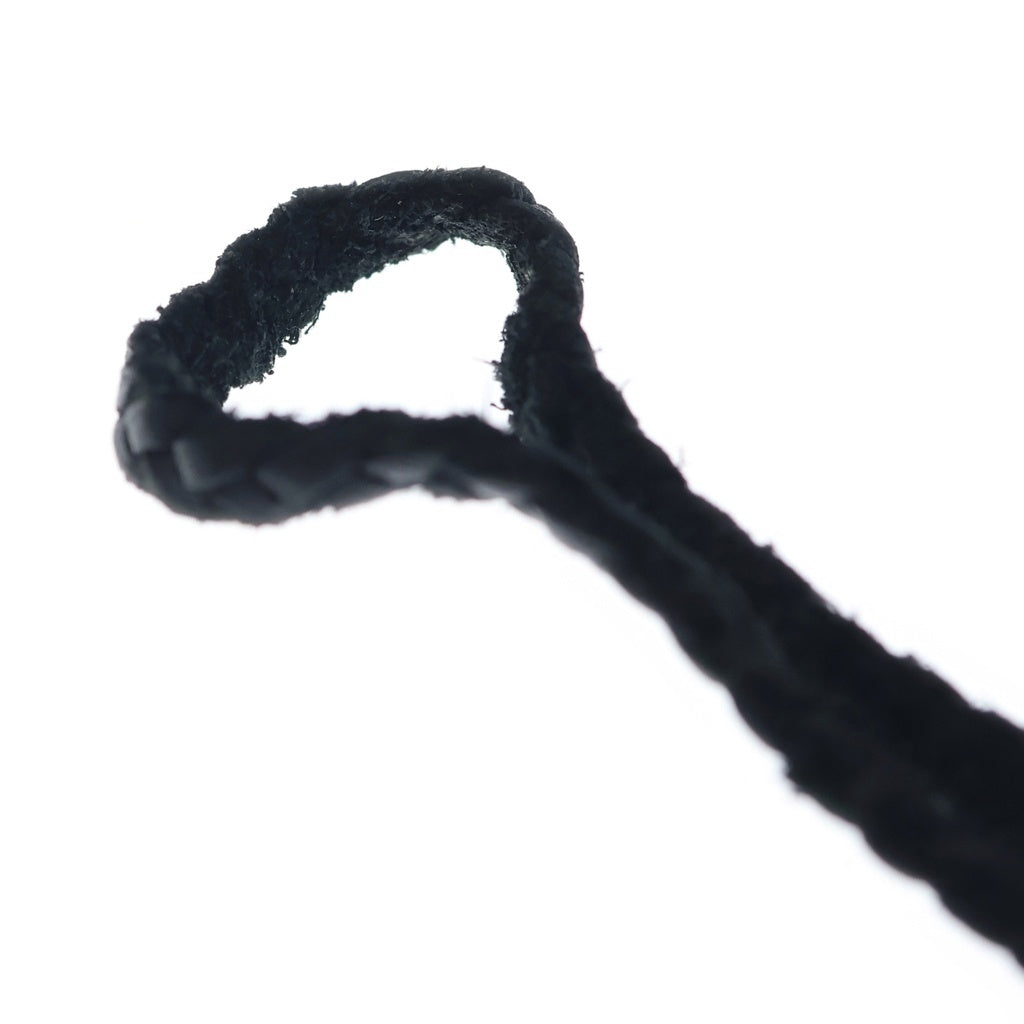 CHROME HEARTS(クロムハーツ) LEATHER BRAID SCROLL ネックレス レザーブレイドネックレス ブラック/シルバー BCA377