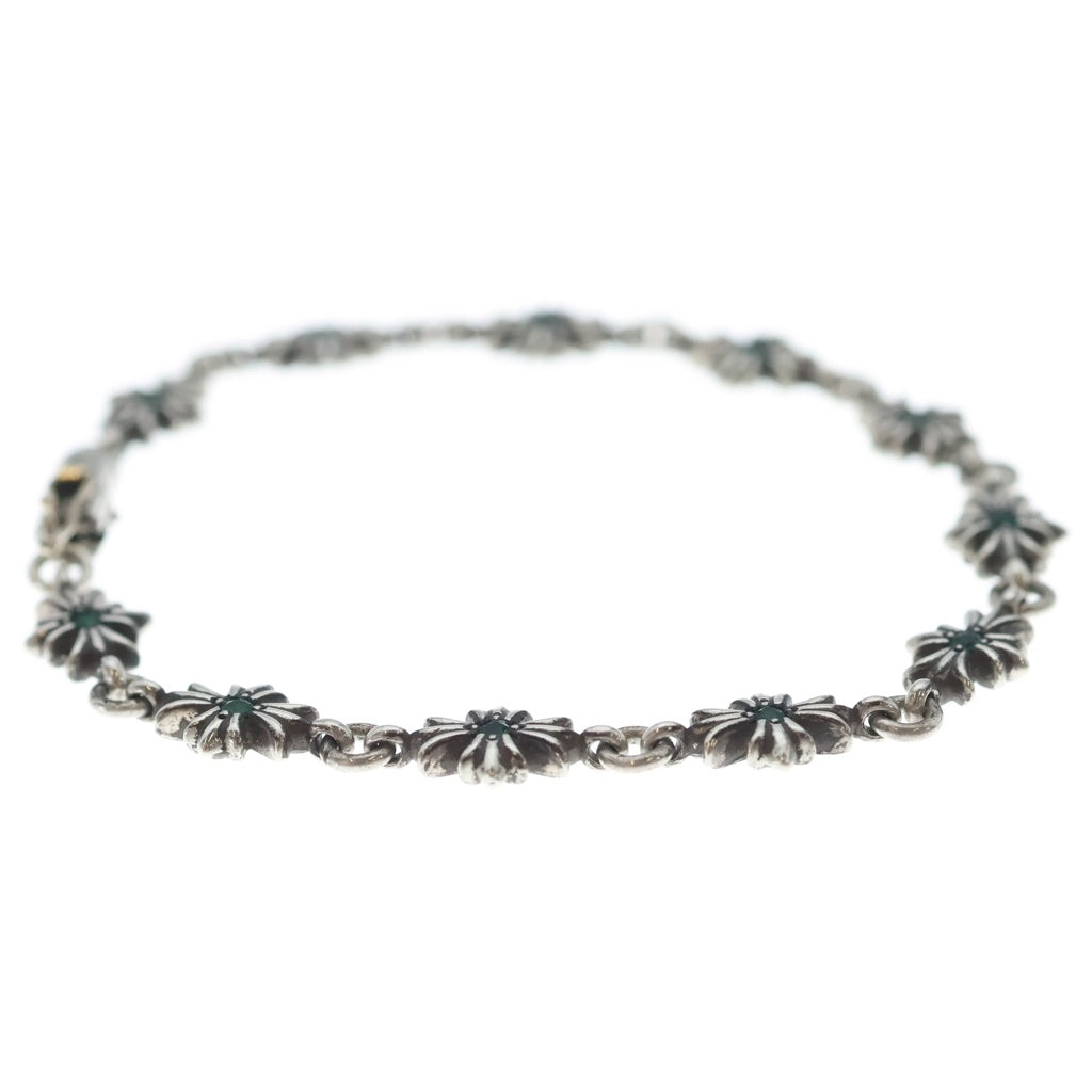 CHROME HEARTS(クロムハーツ) TNY E CH PLS P EMRLD タイニーECHプラス PAVEエメラルド シルバーブレスレット シルバー 11LINK