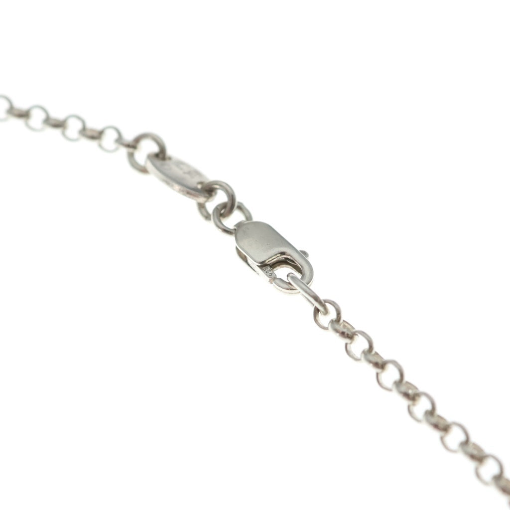 CHROME HEARTS(クロムハーツ) SAFETY PIN R18 1P SAP セーフティピンロールチェーン 1ピンクサファイア ネックレス シルバー 18inch