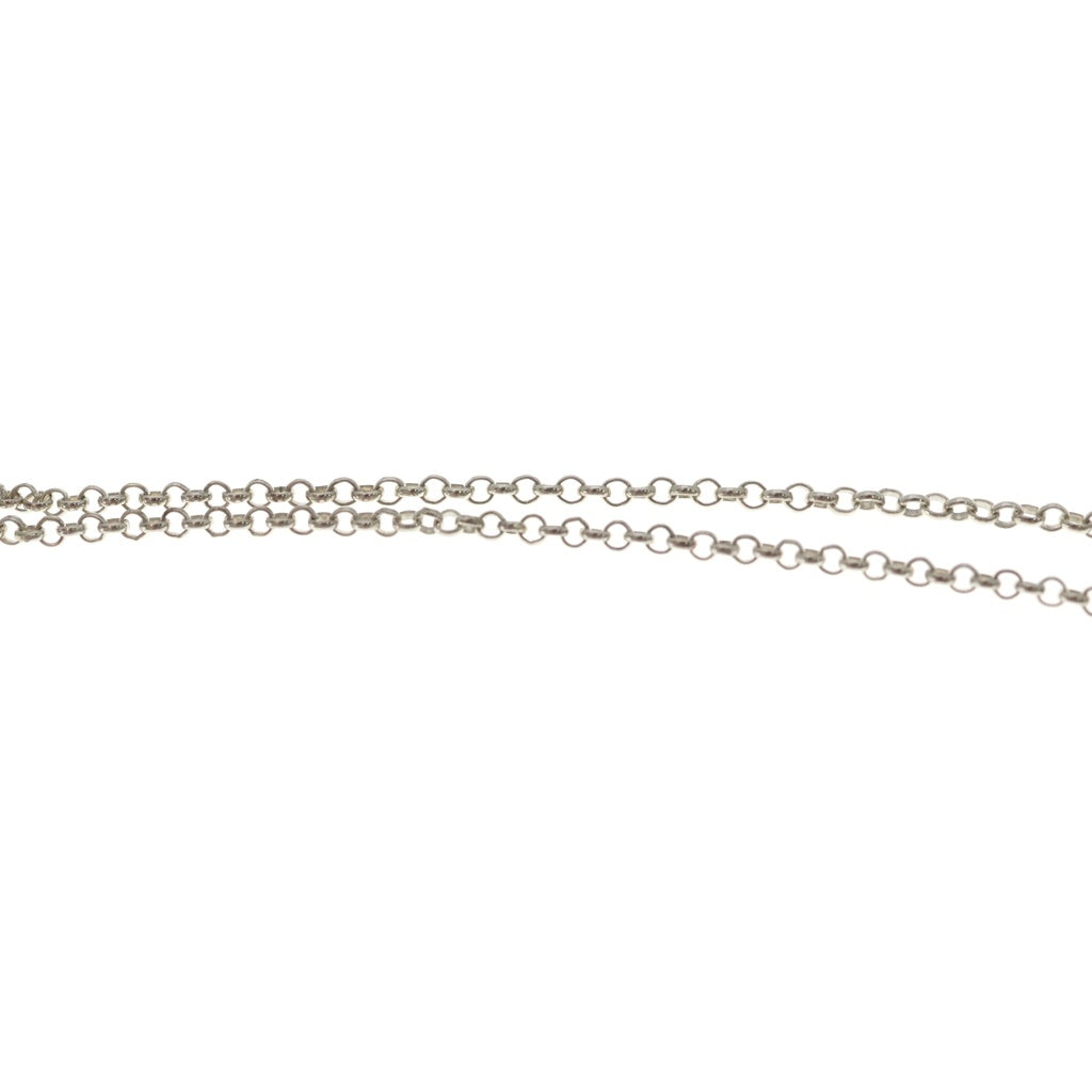 CHROME HEARTS(クロムハーツ) SAFETY PIN R18 1P SAP セーフティピンロールチェーン 1ピンクサファイア ネックレス シルバー 18inch