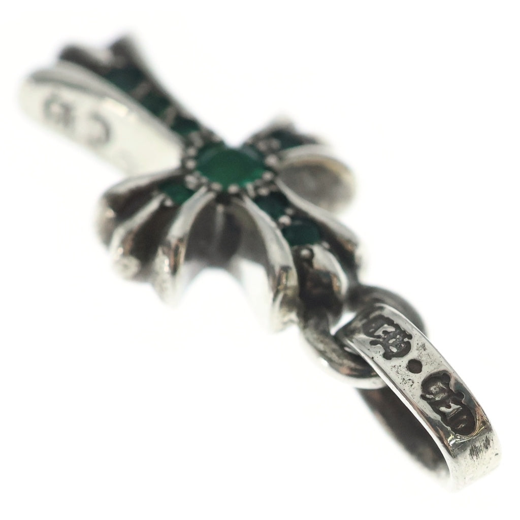 CHROME HEARTS(クロムハーツ) CRS BBYFAT P EMRLD ベイビーファット PAVEエメラルド ペンダントトップ シルバー