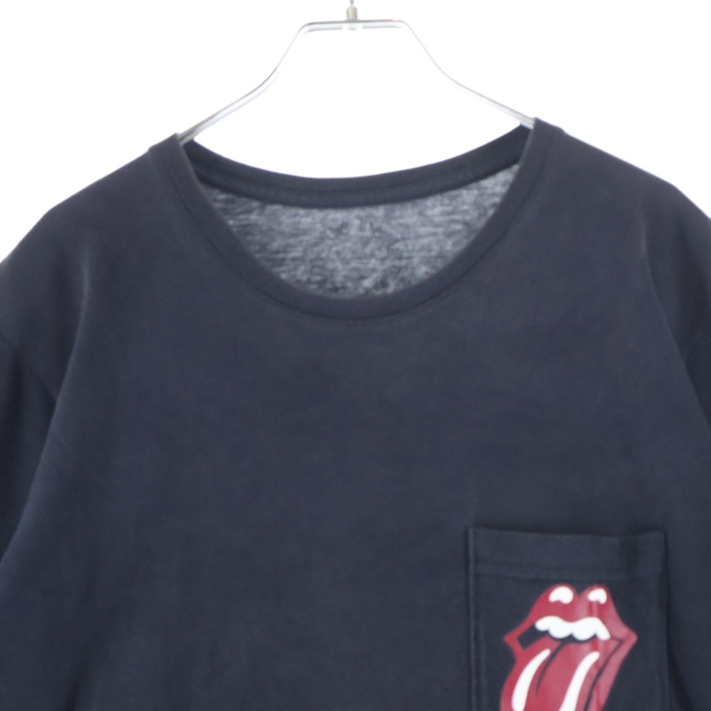 CHROME HEARTS(クロムハーツ) OLD ×The Rolling Stones Lip&Tongue Horseshoe オールド ローリングストーンズ リップ&タン ホースシュー 半袖Tシャツ カットソー ブラック