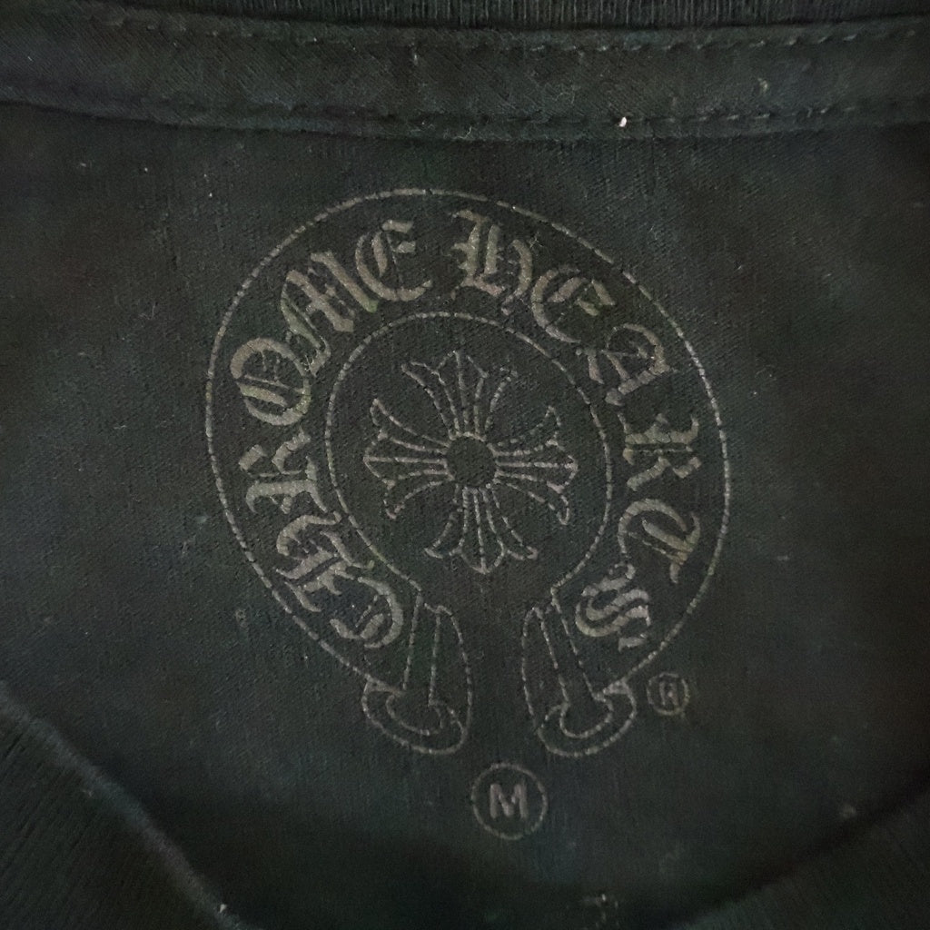 CHROME HEARTS(クロムハーツ) CH L/S 袖英字ロゴ バックヴァインダガープリント長袖Tシャツカットソー ブラック