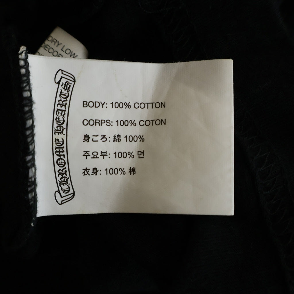 CHROME HEARTS(クロムハーツ) CH L/S 袖英字ロゴ バックヴァインダガープリント長袖Tシャツカットソー ブラック