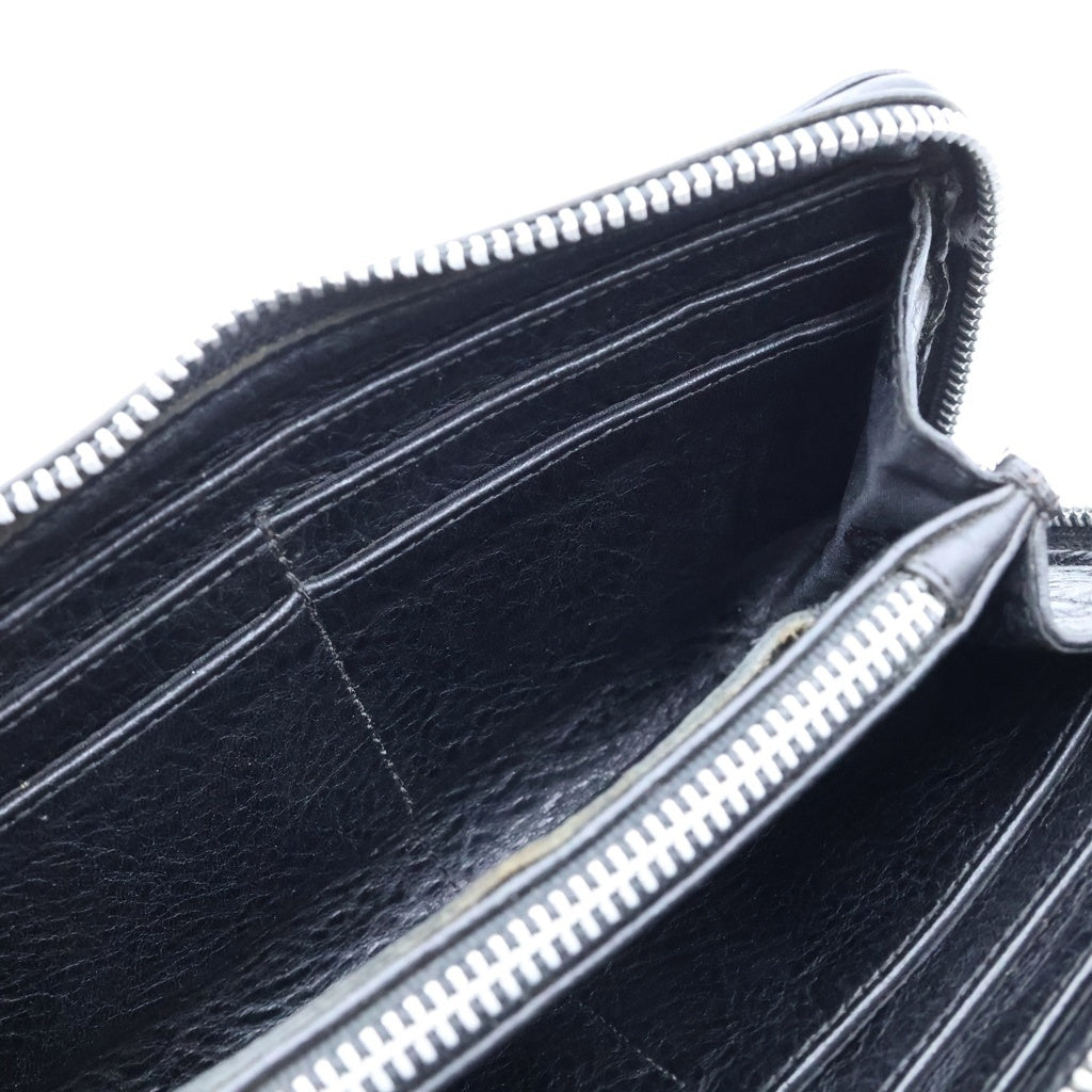 CHROME HEARTS(クロムハーツ) REC F ZIP 3クロス ラウンドジップレザーウォレット 財布 ブラック