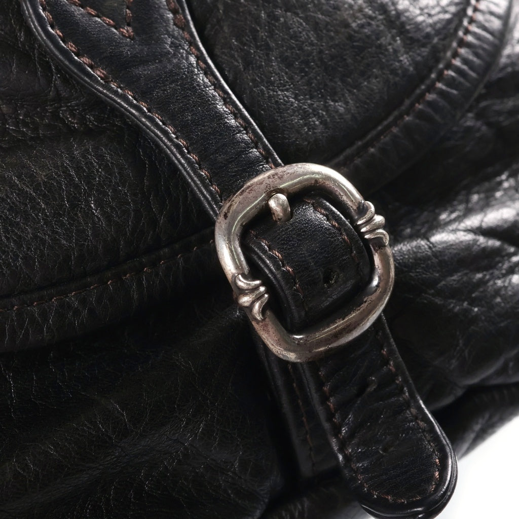 CHROME HEARTS(クロムハーツ) #1 SNAT PACK スナットパック ダガージップ ガンスリンガーベルト レザーウエストバッグ ブラック BCA378 レディース