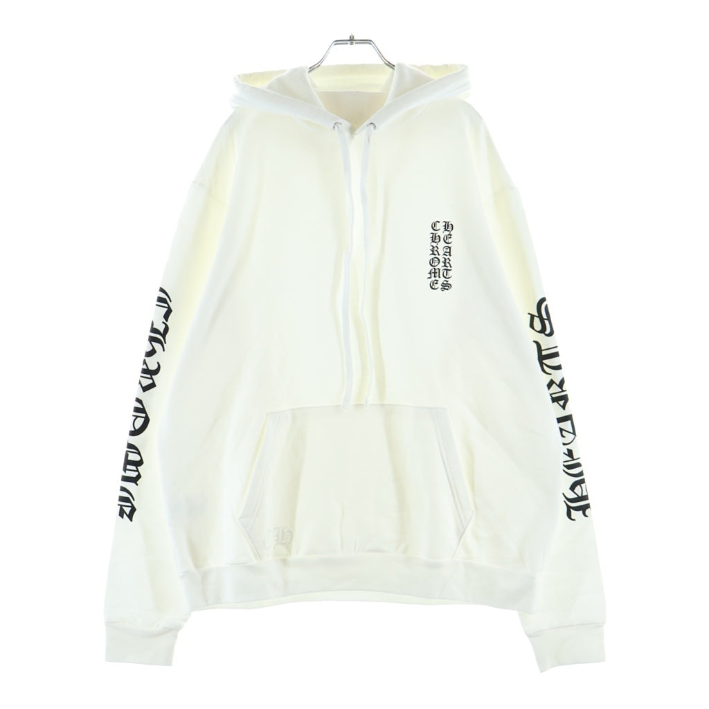 CHROME HEARTS(クロムハーツ) SWTSHRT PLVR アームロゴプリントプルオーバーパーカー ホワイト