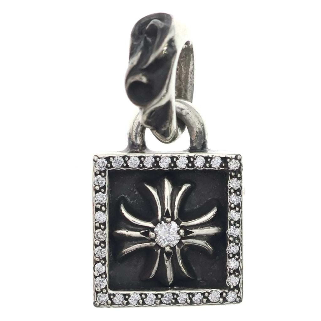 CHROME HEARTS(クロムハーツ) FRAMED CH PLUS P D フレームドCHプラス PAVEダイヤ チャーム ペンダントトップ シルバー