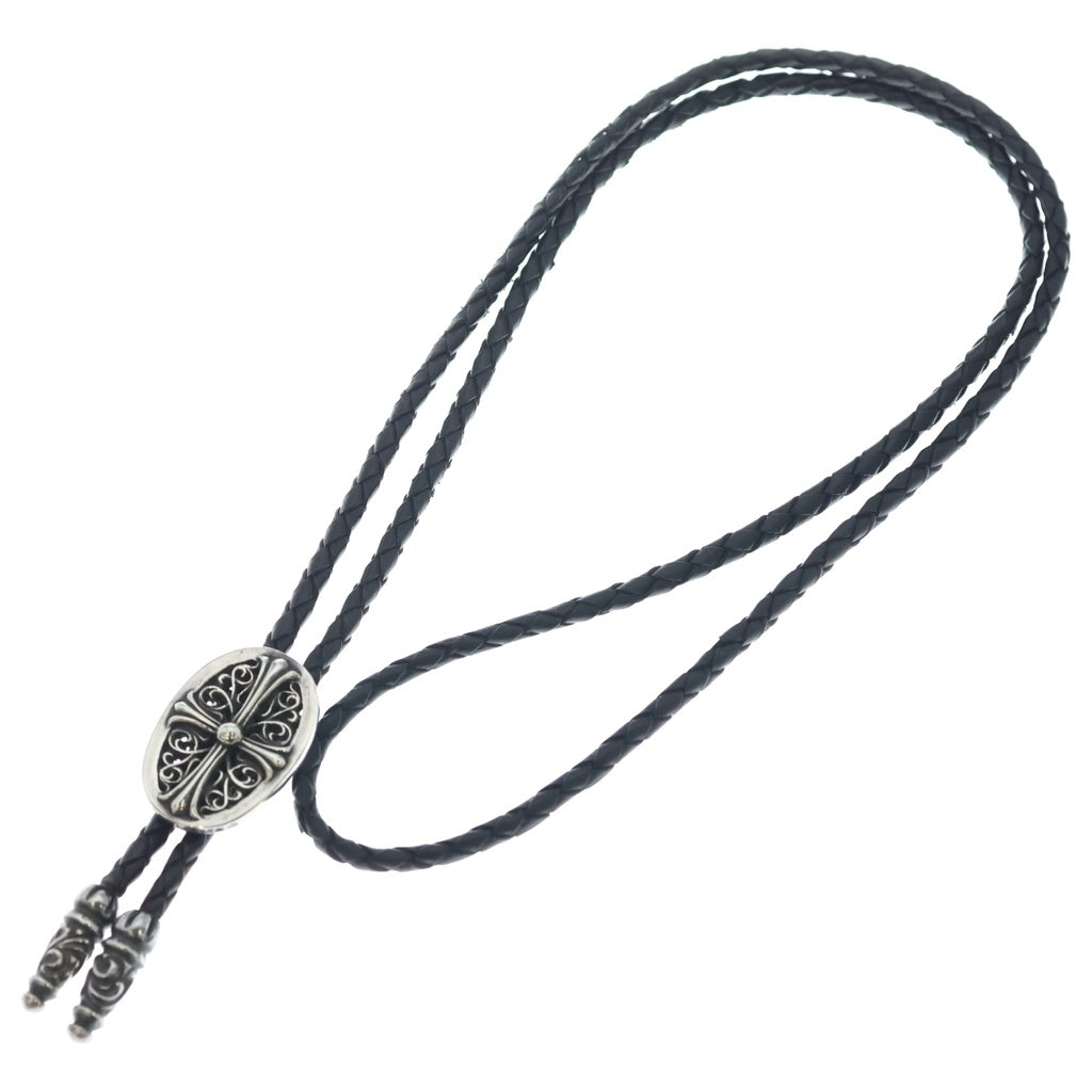 CHROME HEARTS(クロムハーツ) BOLOTIE OVALTINY タイニークラシックオーバルクロス ループタイ シルバー/ブラック BCA209