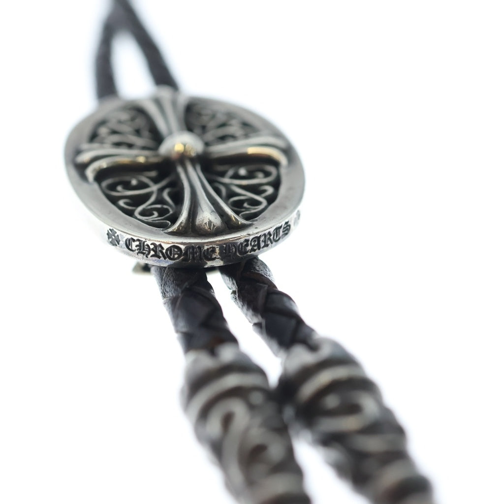 CHROME HEARTS(クロムハーツ) BOLOTIE OVALTINY タイニークラシックオーバルクロス ループタイ シルバー/ブラック BCA209