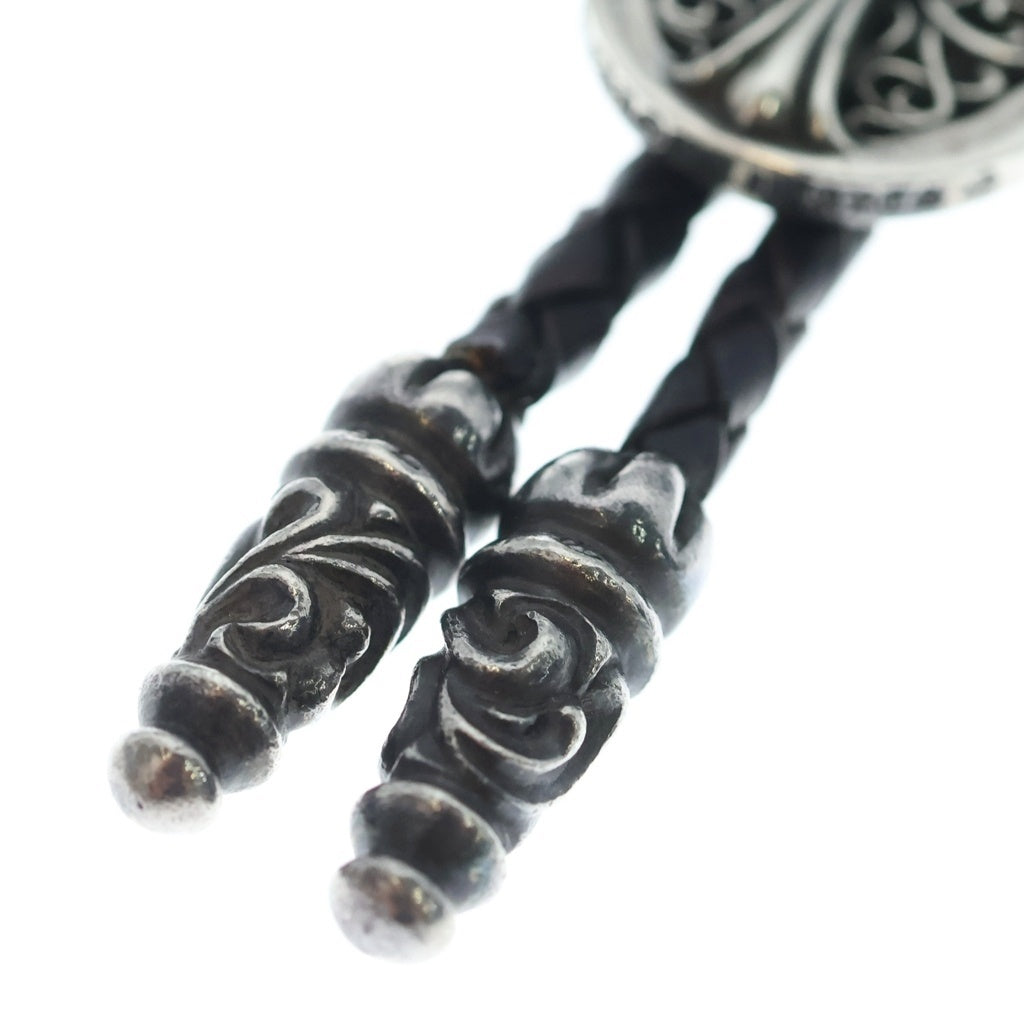CHROME HEARTS(クロムハーツ) BOLOTIE OVALTINY タイニークラシックオーバルクロス ループタイ シルバー/ブラック BCA209