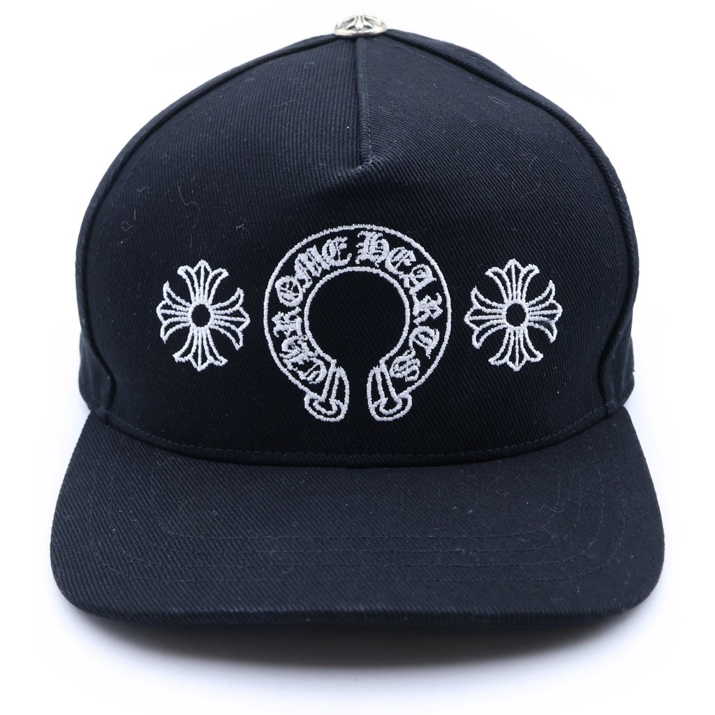 CHROME HEARTS(クロムハーツ) TRUCKER CAP デニムトラッカー ホースシュー刺繍 キャップ 帽子 ブラック