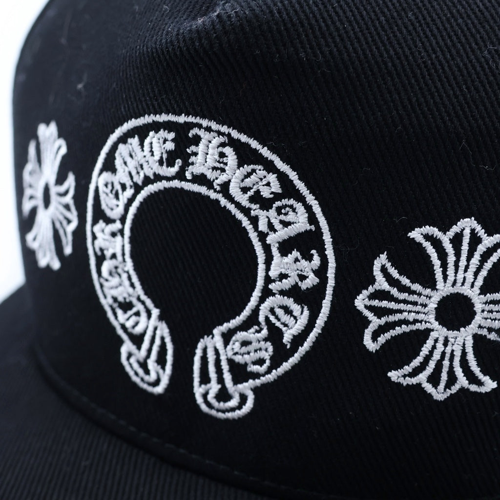 CHROME HEARTS(クロムハーツ) TRUCKER CAP デニムトラッカー ホースシュー刺繍 キャップ 帽子 ブラック
