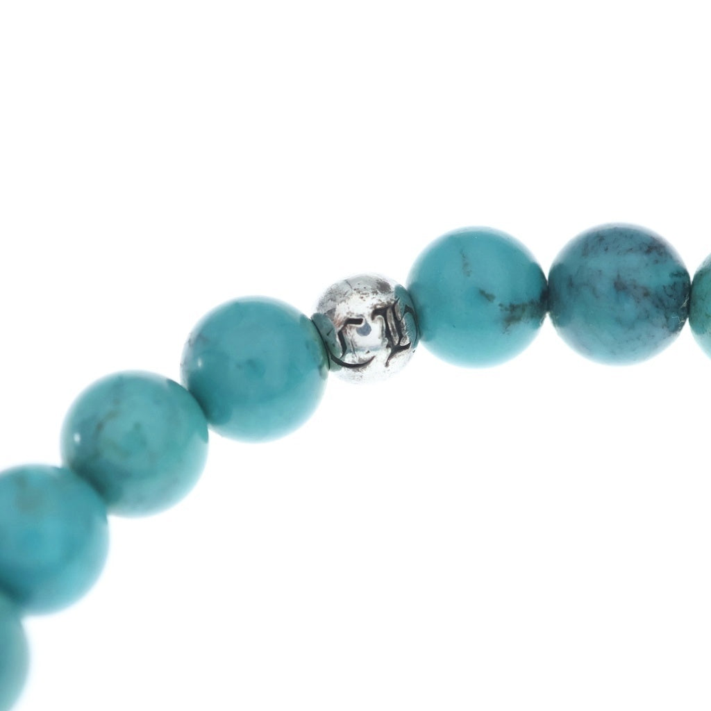 CHROME HEARTS(クロムハーツ) ビーズブレス BEAD 8mm ビーズブレスレット ブルービーズブレスレット ターコイズ/シルバー
