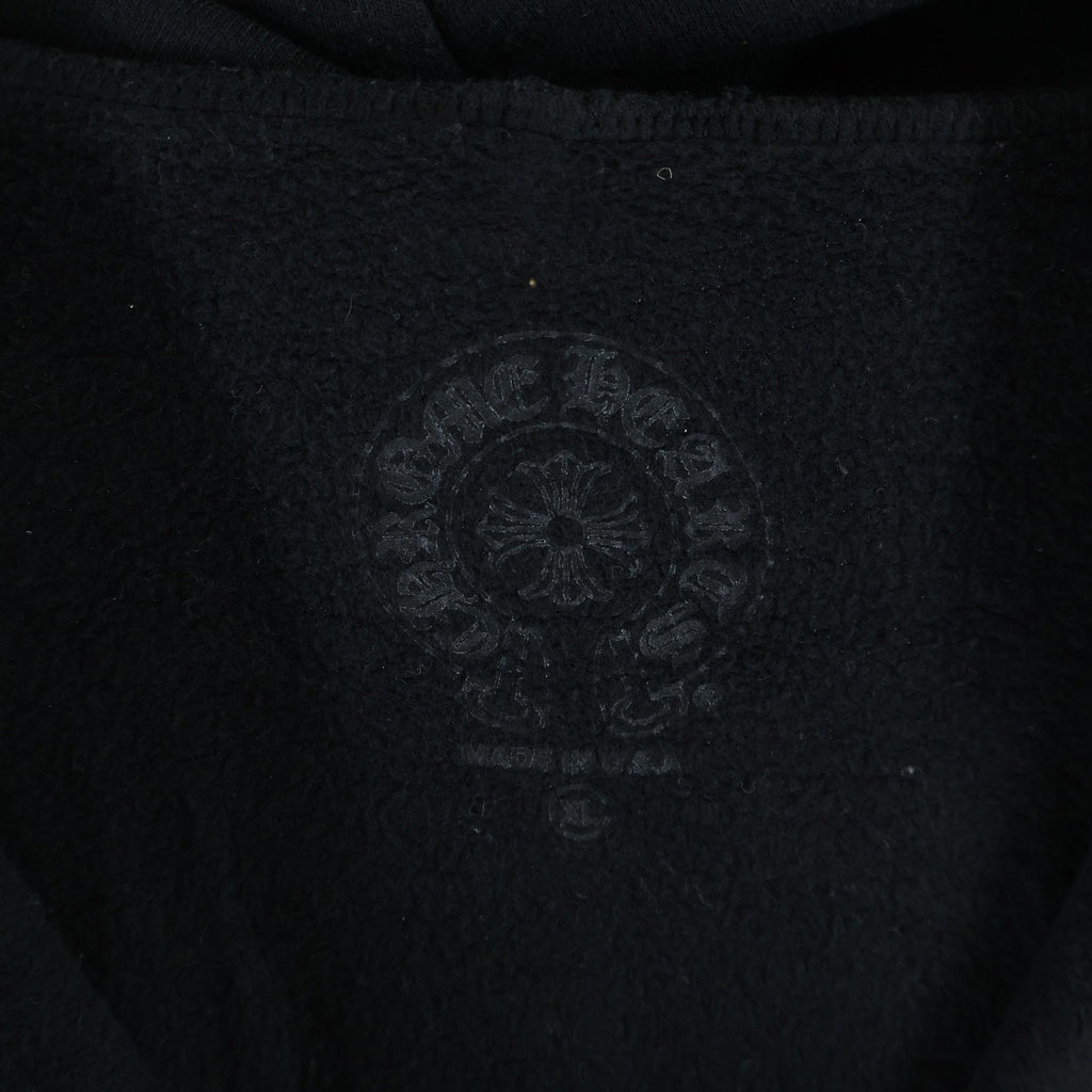CHROME HEARTS(クロムハーツ) SWTSHRT HD ZIP アームロゴプリントジップアップパーカー フーディ ブラック