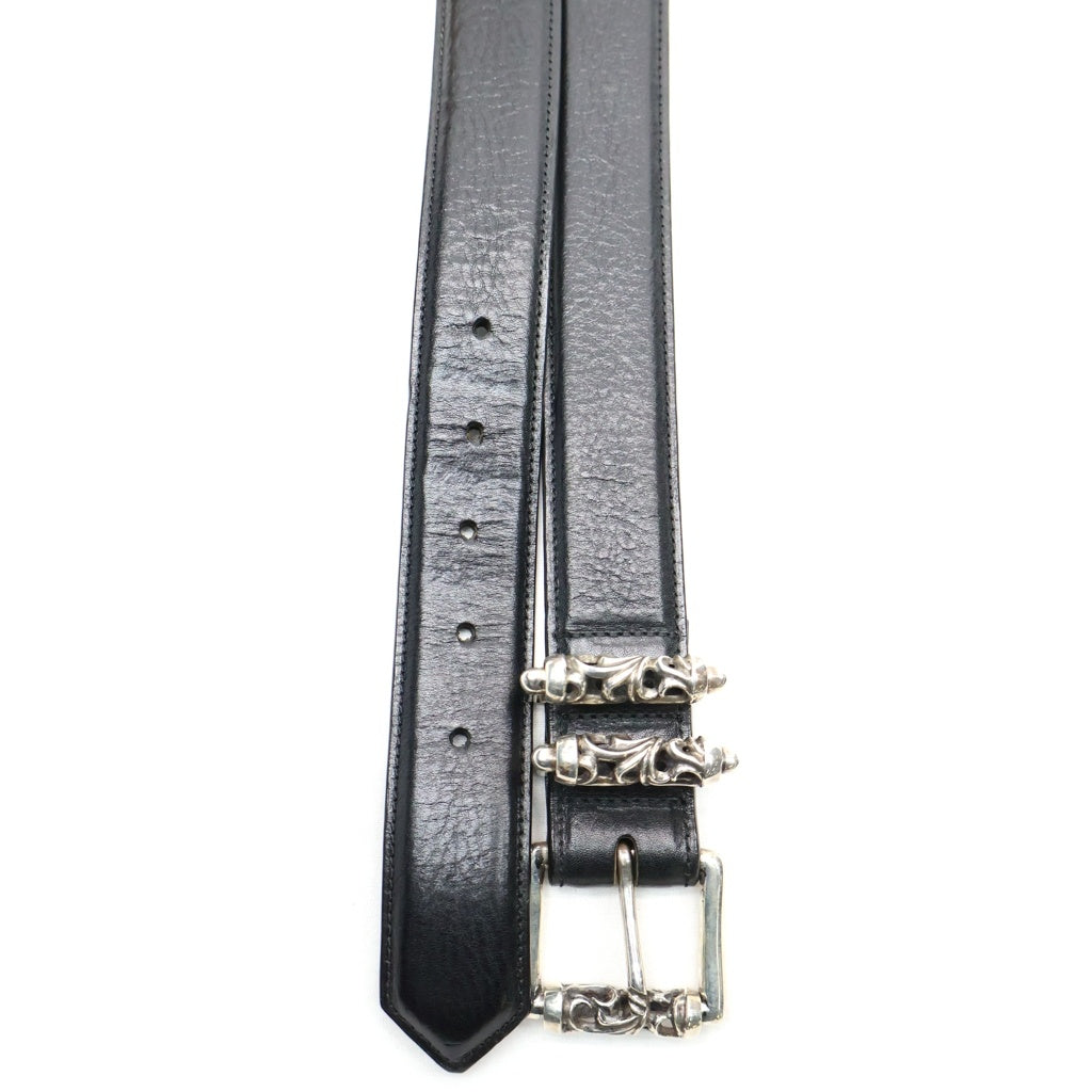 CHROME HEARTS(クロムハーツ) BLT ROLLER 3PC1.5inch 3PCローラーバックル レザーベルト シルバー