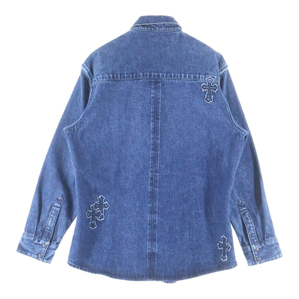 CHROME HEARTS(クロムハーツ) LOOSEENDS FBRC ルーズエンド デニムクロスパッチデニム長袖シャツ