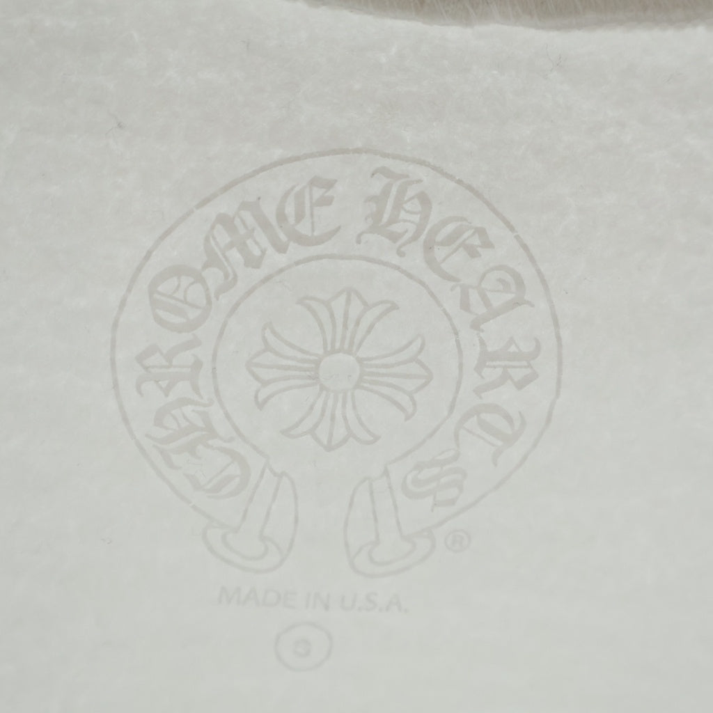 CHROME HEARTS(クロムハーツ) VERTICAL LOGO SWTSHRT PLVR ヴァーティカルロゴ アームロゴプリントプルオーバーパーカー ホワイト