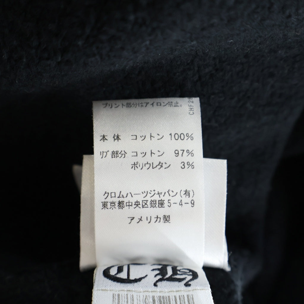 CHROME HEARTS(クロムハーツ) SWTSHRT PLVR 袖フローラルバックホースシュープリントスウェット ブラック