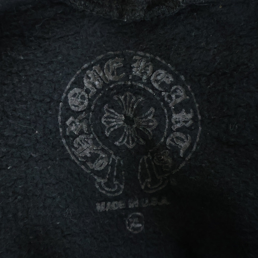 CHROME HEARTS(クロムハーツ) SWTSHRT PLVR LTD ラスベガス限定バックホースシュープリントプルオーバーパーカー ブラック/ホワイト