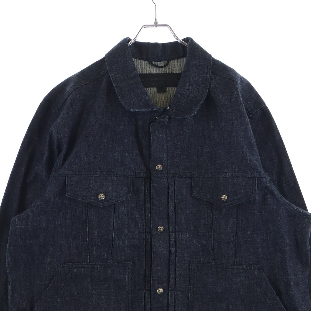 CHROME HEARTS(クロムハーツ) CROSS BALL RIGID DENIM JACKET クロスボールボダンリジットデニムジャケット インディゴ