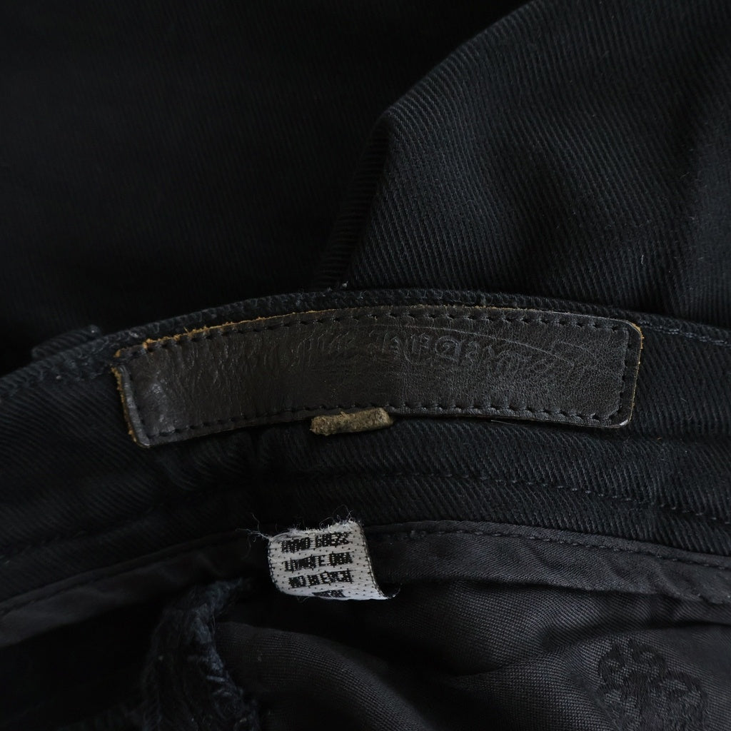 CHROME HEARTS(クロムハーツ) オールド クロスボールボタン フレアニー デニムパンツ ブラック