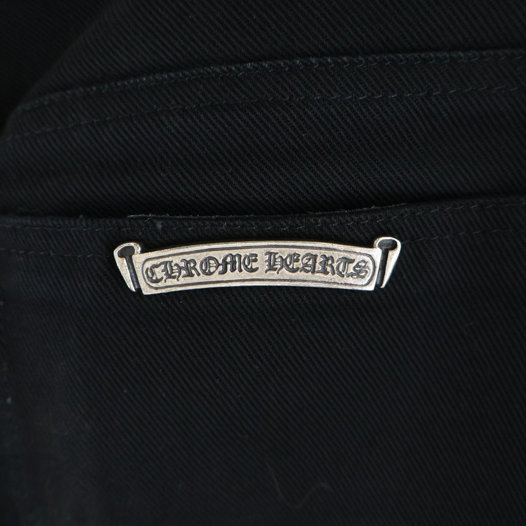 CHROME HEARTS(クロムハーツ) オールド クロスボールボタン フレアニー デニムパンツ ブラック