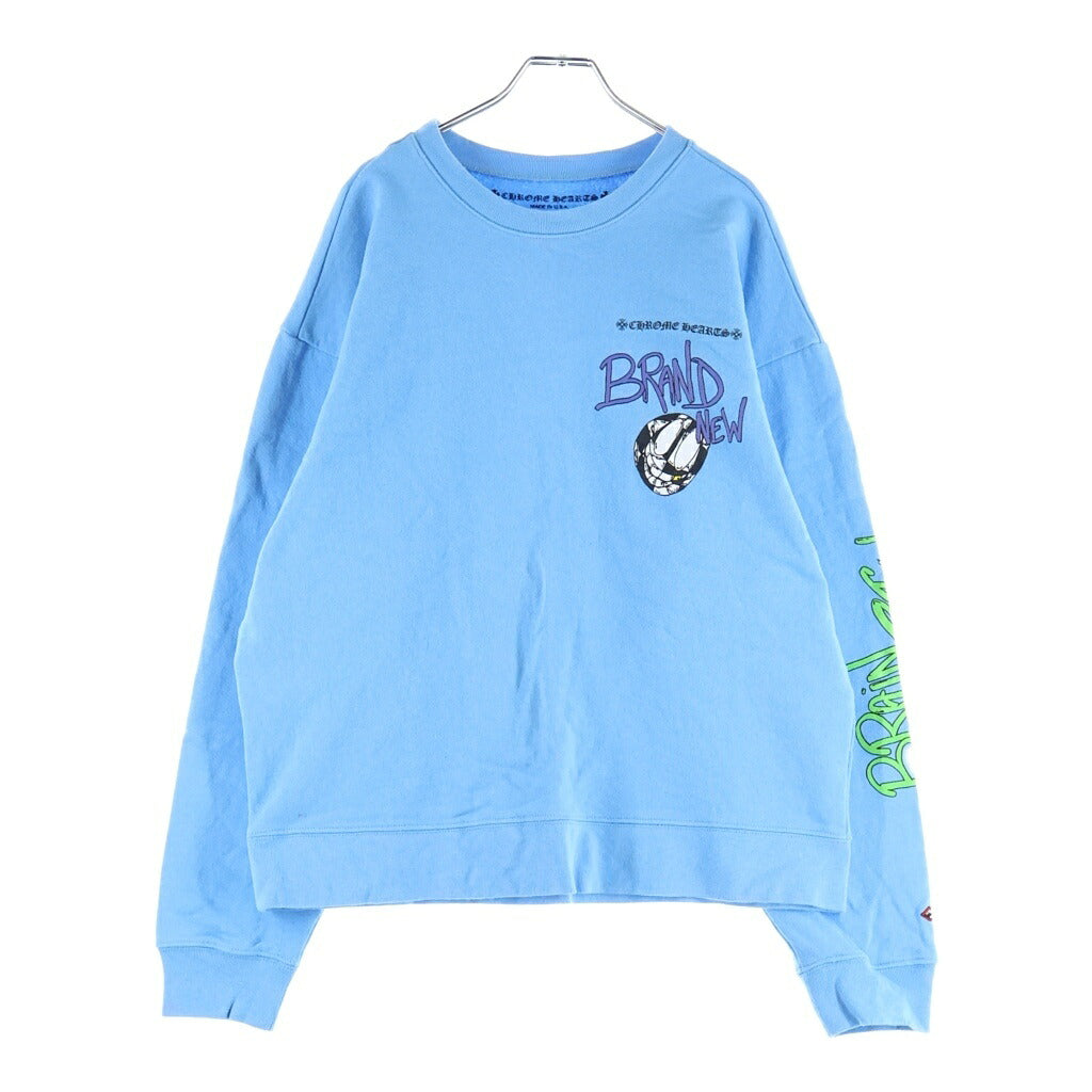 CHROME HEARTS(クロムハーツ) PPO BRAIN NEW SWTSHRT マッティボーイ ブレインニュー クルーネック長袖スウェットトレーナー ブルー