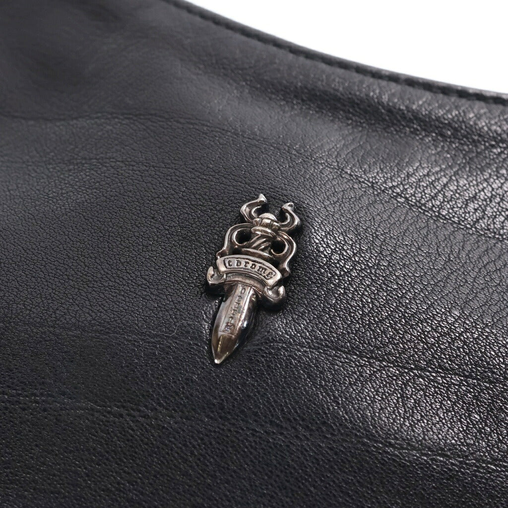CHROME HEARTS(クロムハーツ) VIV ダガー付きレザーショルダーバッグ ブラック