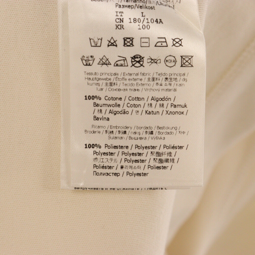 FENDI(フェンディ) フロント刺繍 ロゴtシャツ クルーネック 半袖Tシャツ カットソー FY1291 AR6Q ホワイト