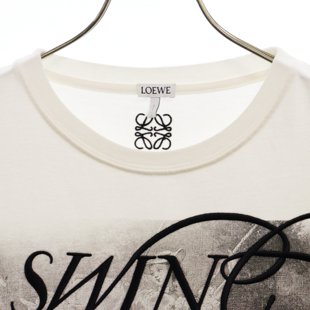 LOEWE(ロエベ) SWING 刺繍 半袖 Tシャツ カットソー ホワイト H526Y22XAA