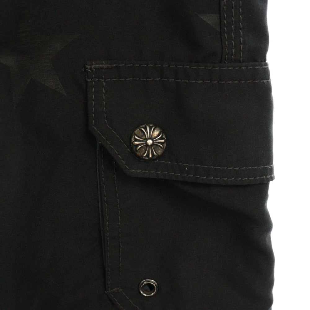 CHROME HEARTS(クロムハーツ) Surf Short Pants 星柄 クロスパッチ付きサーフショートパンツ ハーフパンツ