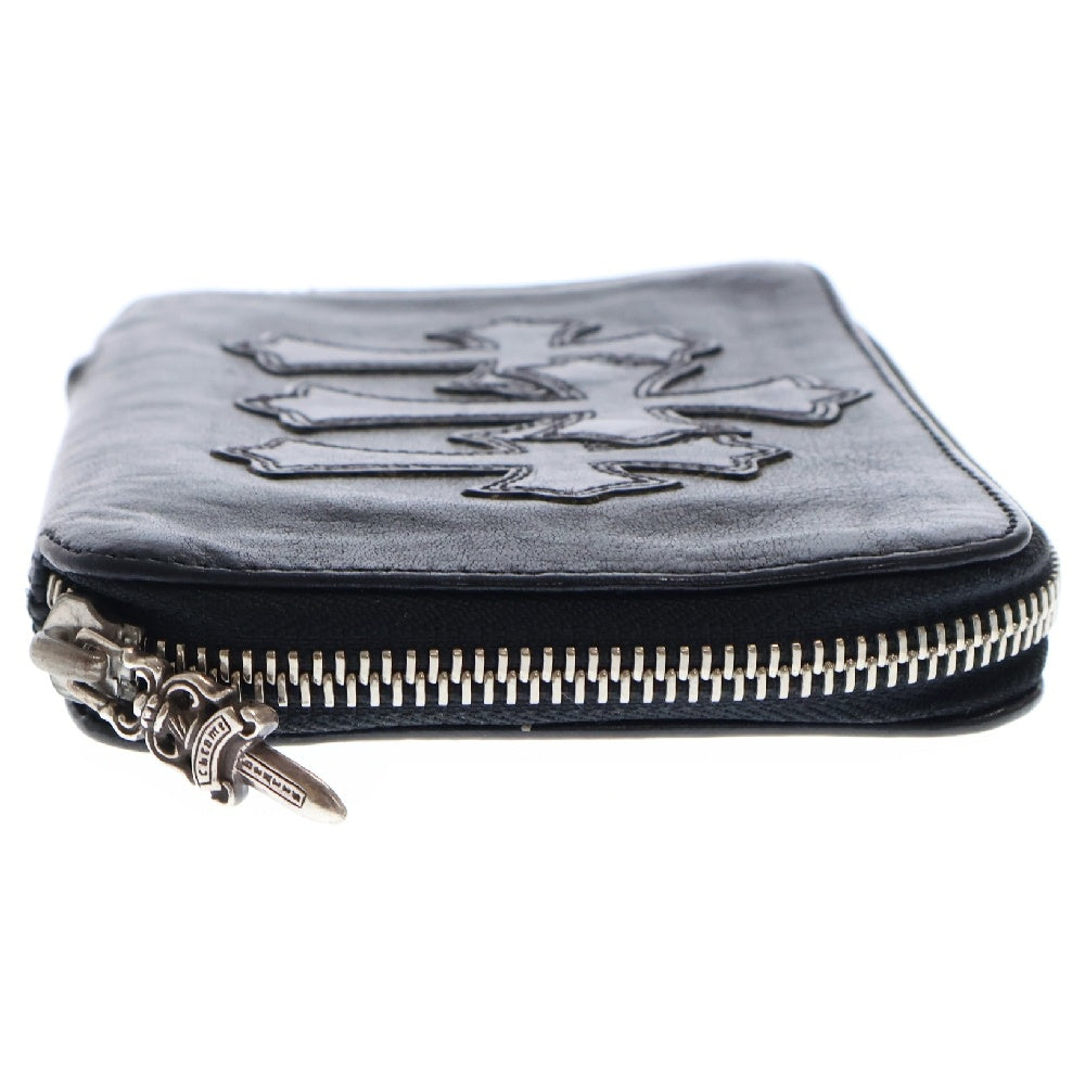 CHROME HEARTS(クロムハーツ) BANK ROBBER バンクローバー ラウンドジップレザーウォレット財布 ブラック