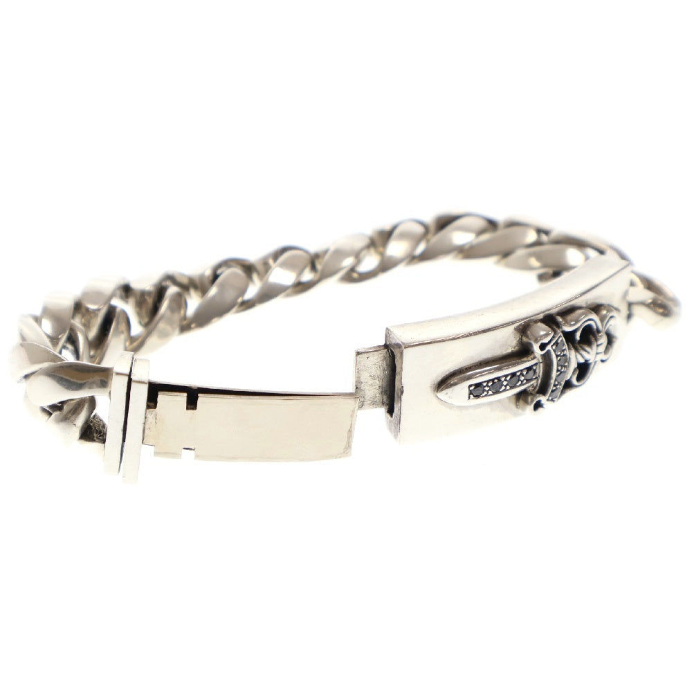 CHROME HEARTS(クロムハーツ) ID DAGGER P/BLKDIA ダガーIDクラシックリンク ブレス PAVE ブラックダイヤ シルバー