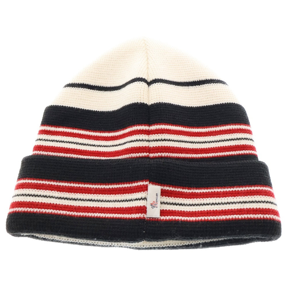 MONCLER(モンクレール) BERRETTO ビーニー ボーダー柄 アクリル ニット帽 ニットキャップ