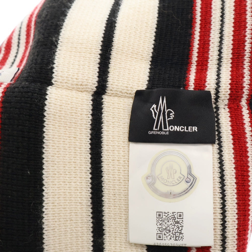 MONCLER(モンクレール) BERRETTO ビーニー ボーダー柄 アクリル ニット帽 ニットキャップ