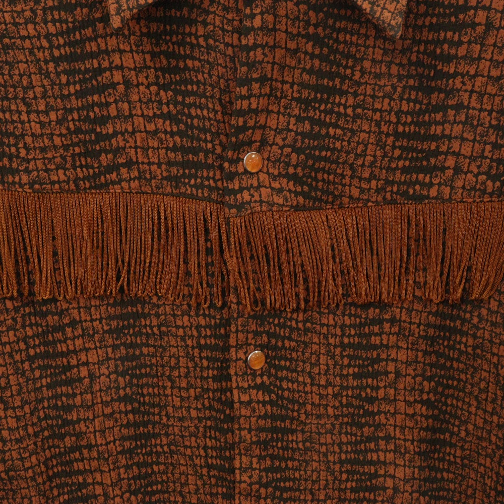 Needles(ニードルス) 24SS FRINGE ONE-UP フリンジ 長袖シャツ