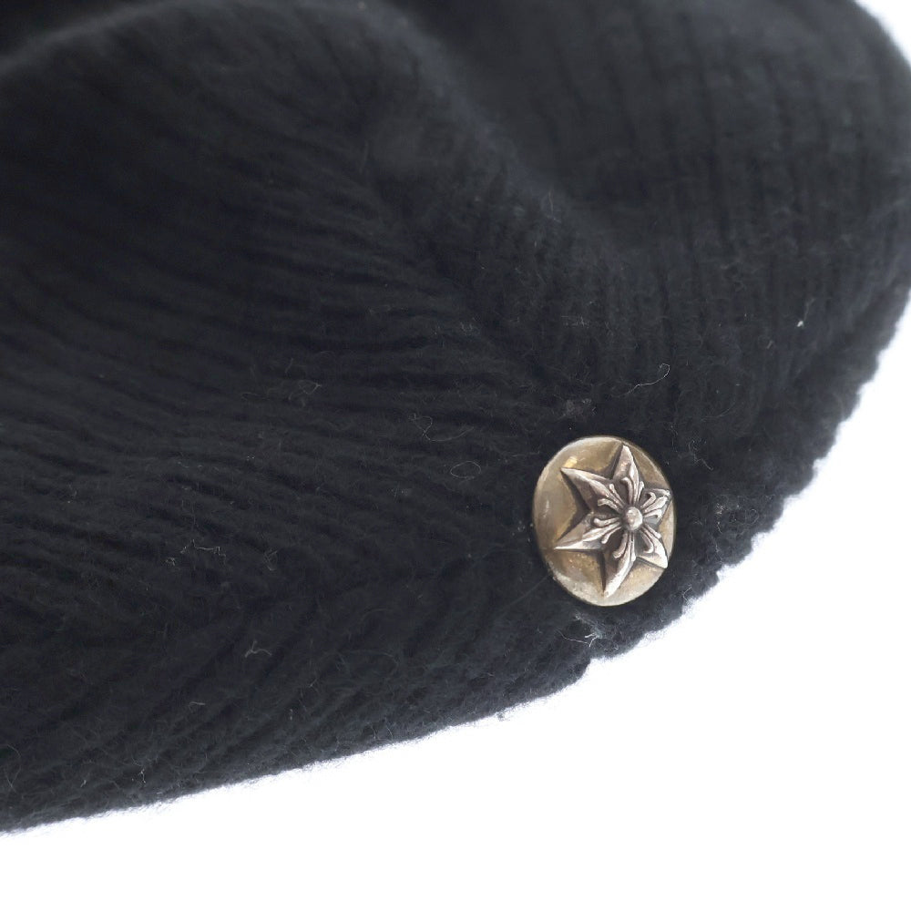 CHROME HEARTS(クロムハーツ) BIG DADDY NYC ニューヨーク限定 ビッグダディ スターボール付きカシミヤニットビーニーニットキャップ ブラック