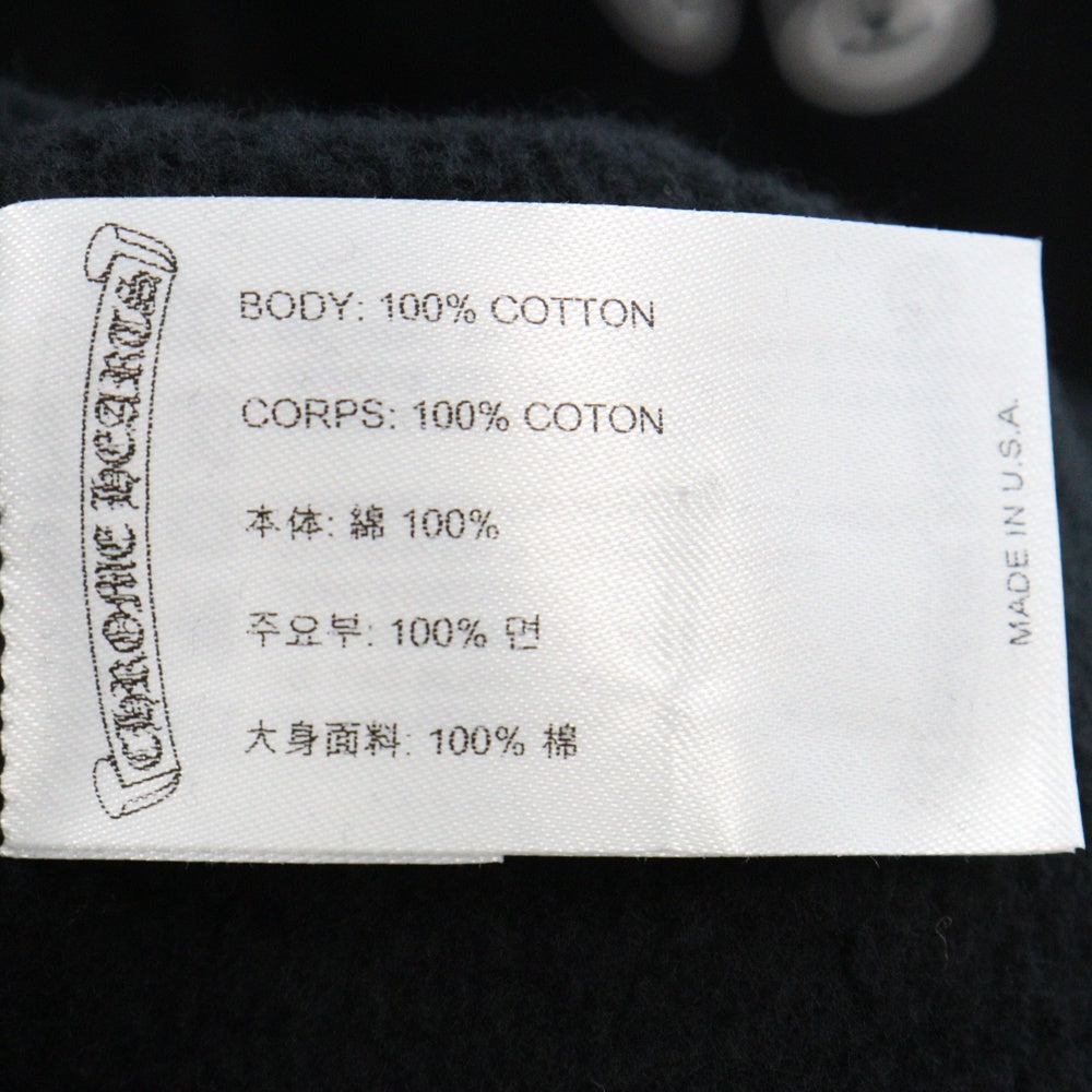 CHROME HEARTS(クロムハーツ) HORSESHOE PULLOVER HOODIE ホースシュープリント アームフローラル スウェットプルオーバーパーカー ブラック