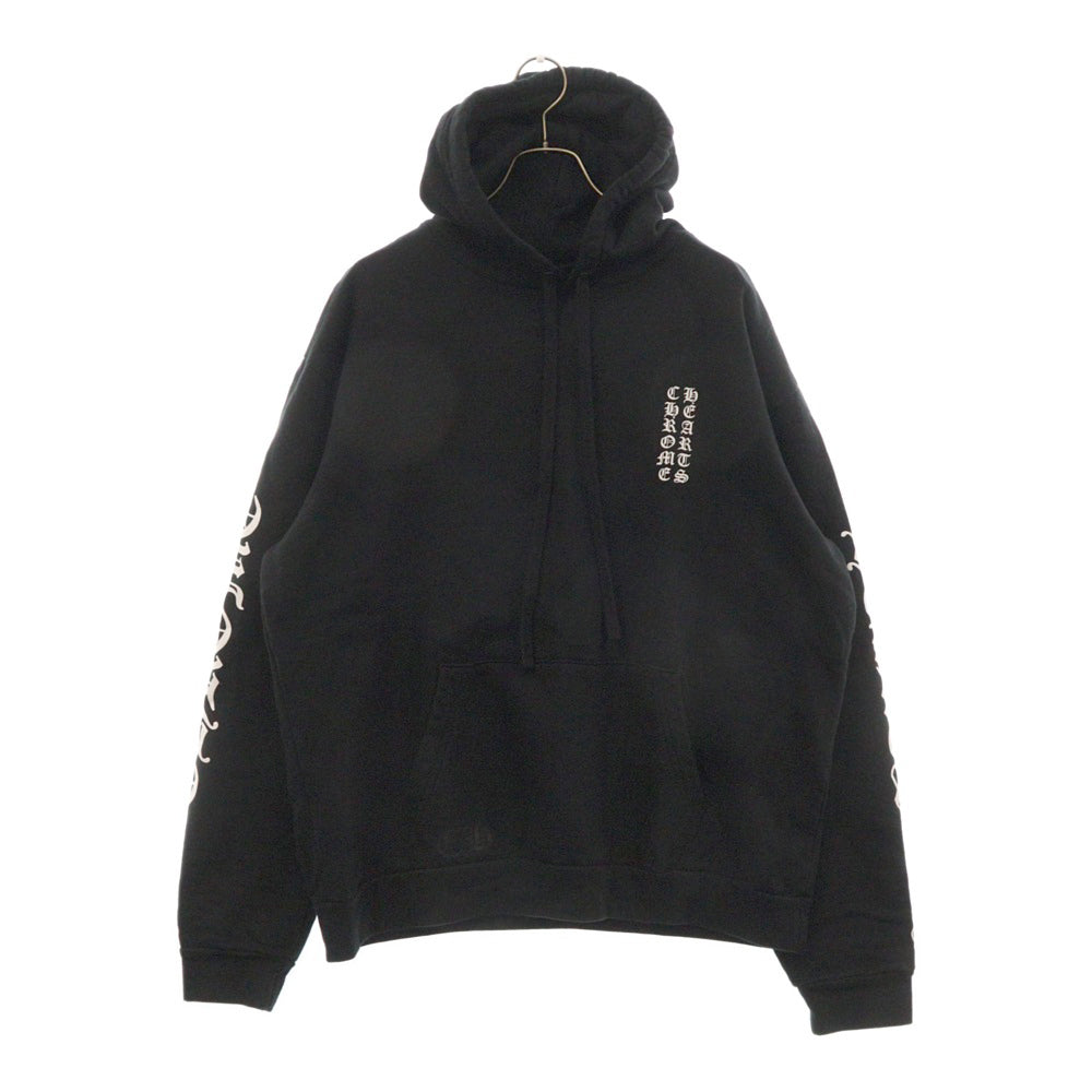 CHROME HEARTS(クロムハーツ) SWTSHRT PLVR 1988オンライン限定袖ロゴプリントプルオーバーパーカー ブラック