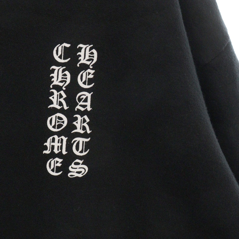 CHROME HEARTS(クロムハーツ) SWTSHRT PLVR 1988オンライン限定袖ロゴプリントプルオーバーパーカー ブラック