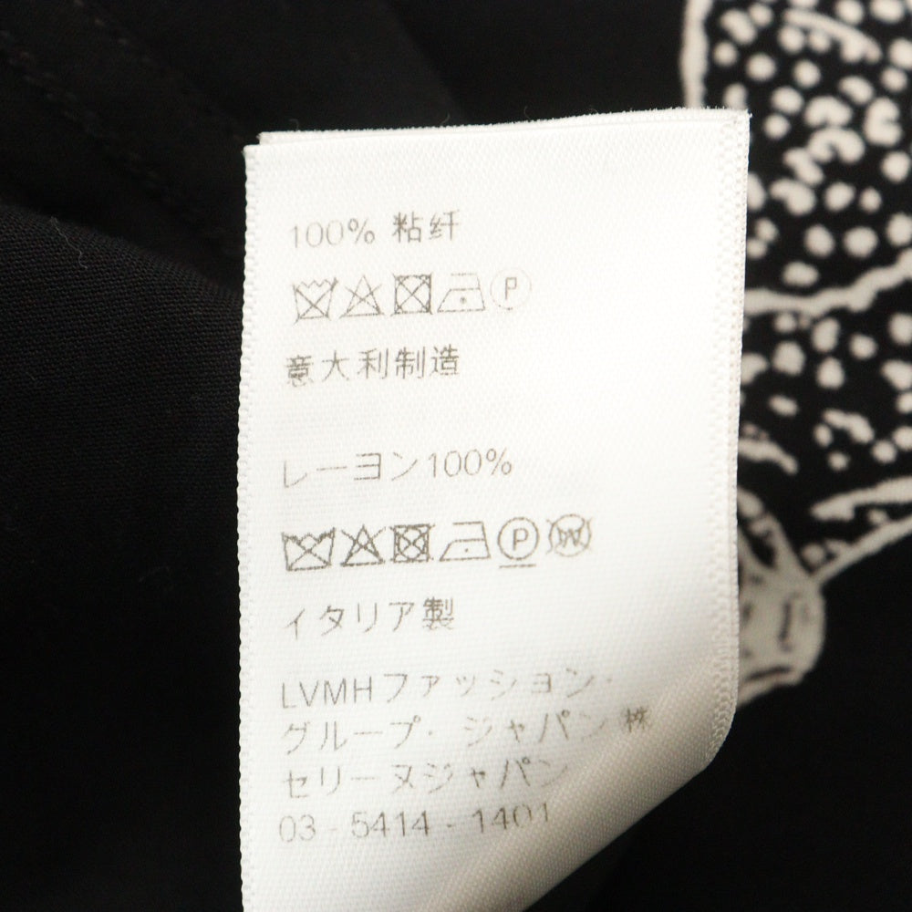 CELINE(セリーヌ) 22ss アニマル総柄レーヨン長袖シャツ 2C718362Q ブラック