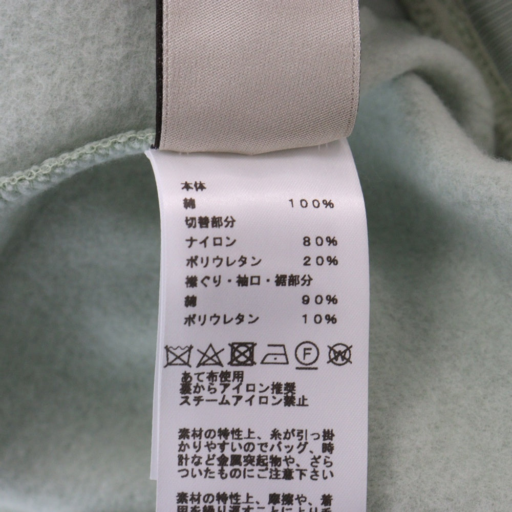 HERMES(エルメス) コットン 袖ナイロンデザイン クルーネックスウェットトレーナー グリーン