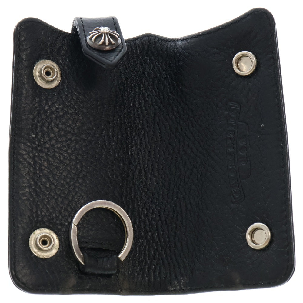 CHROME HEARTS(クロムハーツ) KEY CASE クロスボールボタンレザーキーケース ブラック/シルバー