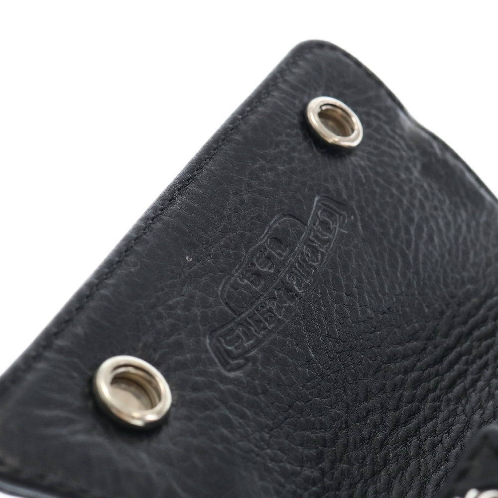 CHROME HEARTS(クロムハーツ) KEY CASE クロスボールボタンレザーキーケース ブラック/シルバー