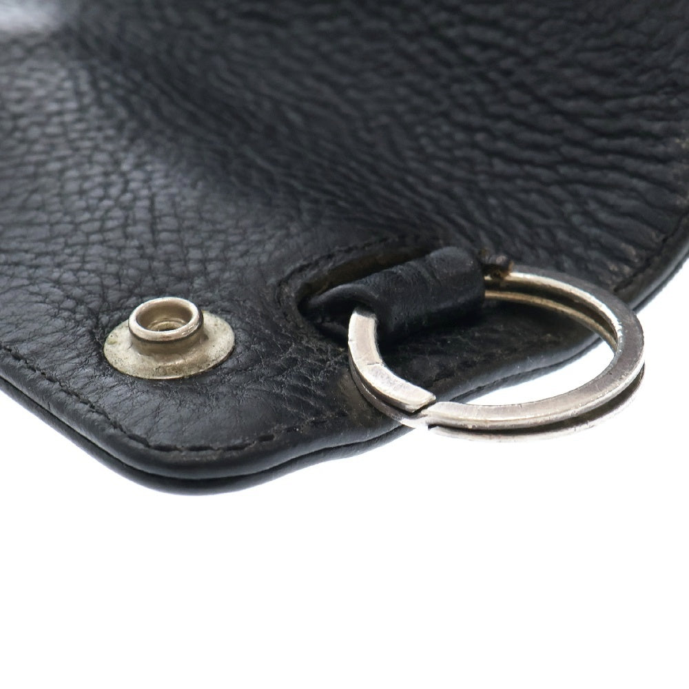 CHROME HEARTS(クロムハーツ) KEY CASE クロスボールボタンレザーキーケース ブラック/シルバー