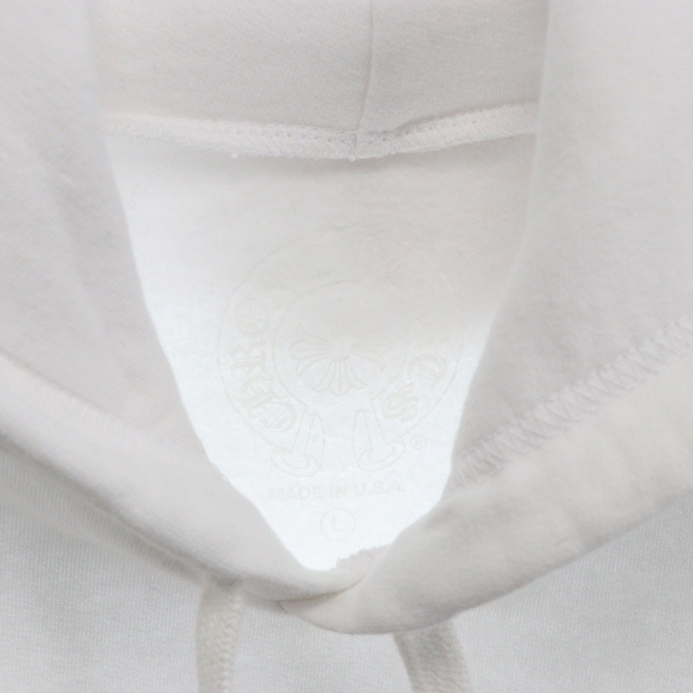 CHROME HEARTS(クロムハーツ) SWTSHRT PLVR 袖英字プリントプルオーバーパーカー ホワイト